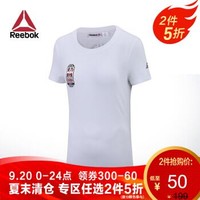 Reebok 锐步 运动健身 WOMEN FIBO TEE 女子短袖图案T恤 GHS81 EJ7252