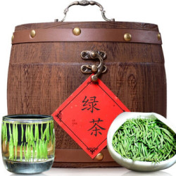 2019新茶特级高山绿茶嫩芽毛茶叶600g礼盒正宗品质茗茶浓木桶茶礼装