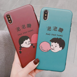 GGUU 苹果7lus手机壳泡泡糖女孩