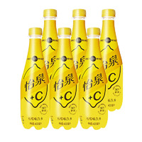可口可乐 怡泉 C柠檬味汽水400ml*6瓶 柠檬味碳酸饮料