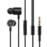 REECHO 余音 GY-08 入耳式线控带麦动铁金属HIFI耳机 (黑色)