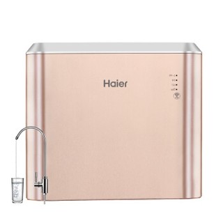 Haier 海尔 HRO7520-4 净水器家用直饮厨房自来水过滤器 粉色