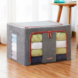 莜牧粗麻布收纳箱亮灰色 22L(39*29*20cm)