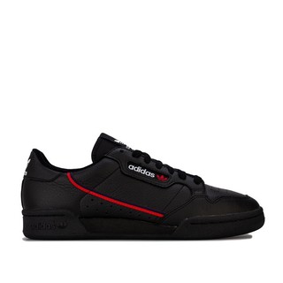 adidas Originals Mens Continental 80 Trainers 男士休闲鞋 Black Red UK7.5 (黑色、UK7.5)