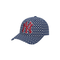 【直营】【吴宣仪同款】 MLB MONOGRAM系列可调节棒球帽 NY夏季时尚硬顶弯檐帽-32CPFB911