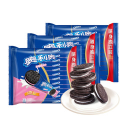 亿滋奥利奥夹心饼干组合原味草莓味巧克力349g*3网红零食共36小包