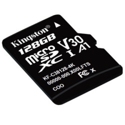 金士顿(Kingston)128GB TF(MicroSD)存储卡U3 C10 A1 V30 4K 高速PLUS版 读速100MB/s 高品质拍摄