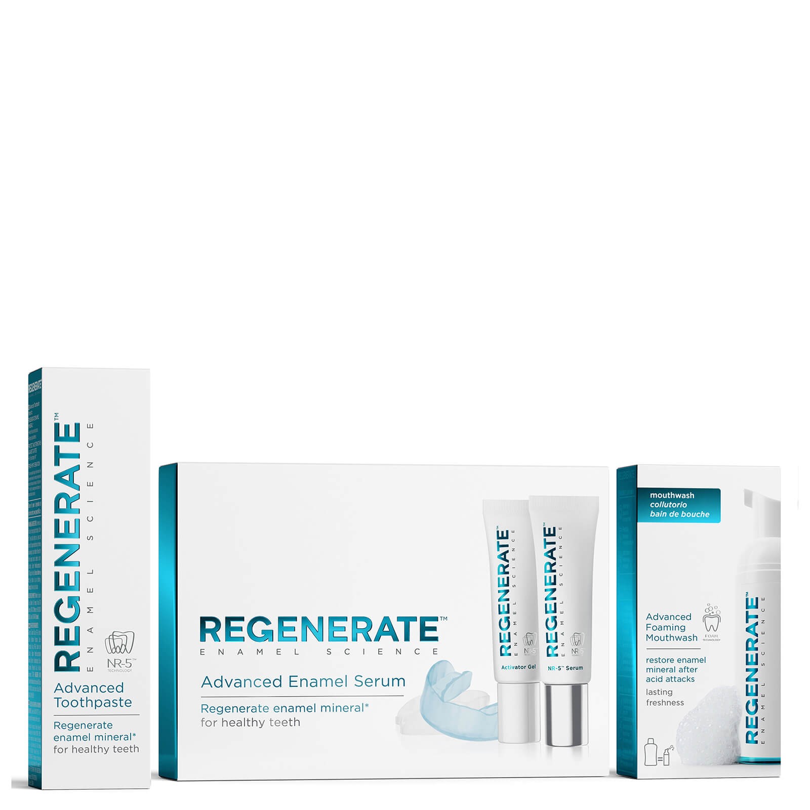 REGENERATE 修复牙釉质 美白三步骤(牙膏75ml+漱口水50ml+美白精华2*16ml)