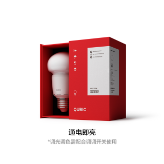QUBIC 调调 QSB7692W 灯泡E27螺口 无线遥控家用节能智能LED灯泡
