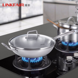 凌丰LINKFAIR 一体成形三层钢炒锅 32cm