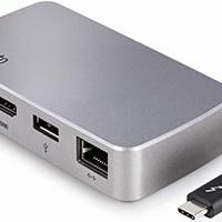 Elgato Thunderbolt 3 Mini Dock - with built-in Thunderbolt cable, 40 Gb/s, dual 4K support, USB 3.1 Gen 1, Gigabit Ethernet