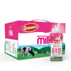 avonmore 爱尔兰进口牛奶 艾恩摩尔(AVONMORE)脱脂牛奶 进口草饲 200ml*12 便携装