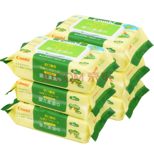 商品combi 康贝 手口湿巾 80片*6包