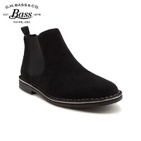 G.H.BASS男士秋冬新品牛反绒切尔西靴美式工装真皮短靴潮加宽