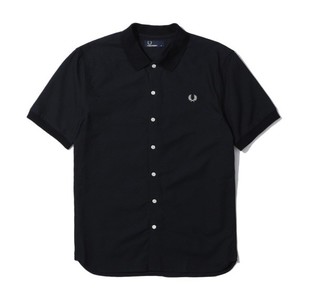 FRED PERRY 男士直排扣短袖衬衫