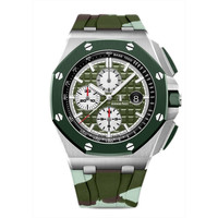 Audemars Piguet 爱彼 皇家橡树离岸型系列 26400SO.OO.A055CA.01 自动机械表 (44mm、橡胶、绿色、圆形)