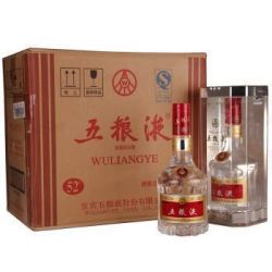 五粮液52度普五整箱装500ml*6瓶（第七代经典五粮液，新老包装随机发货）