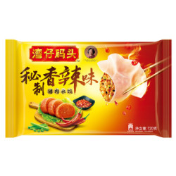 湾仔码头 秘制香辣味猪肉水饺 720g *9件