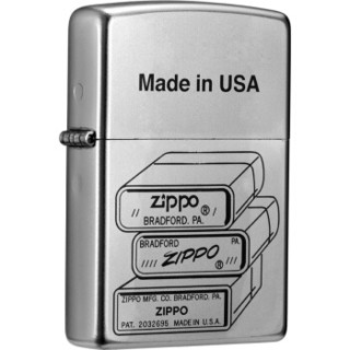 ZIPPO 之宝 特殊的记忆锻纱镀铬彩印 打火机