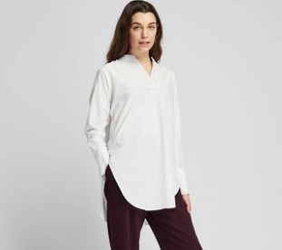 UNIQLO 优衣库 418418 女士V领长衬衫