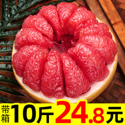 红心柚子新鲜水果当季红柚平和红肉管溪蜜柚整带箱10斤包邮福建