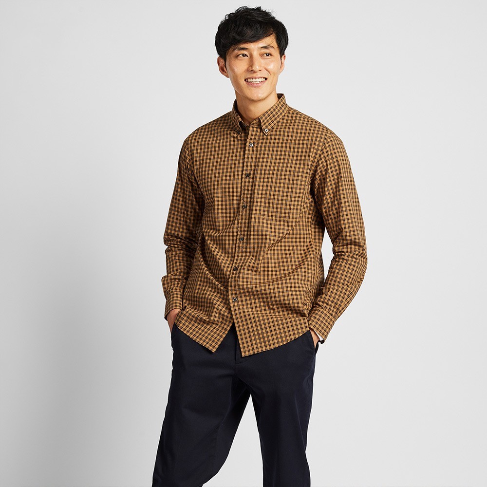 uniqlo 优衣库 421173 男款优质长绒棉格子衬衫