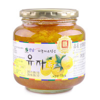 韩国进口 全南 蜂蜜柚子茶 原装进口水果茶蜜炼果酱冲饮饮品搭配麦片 1000g