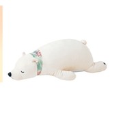 LIV HEART 北极熊睡觉抱枕毛绒玩具（长76x宽32x高20cm）