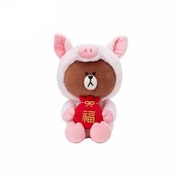 LINE FRIENDS 布朗熊猪猪福袋公仔 20-59cm 白色