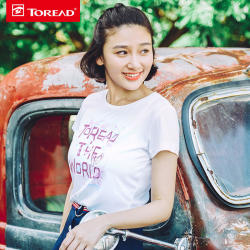 探路者 TAJG82939 女式速干透气印花短袖T恤