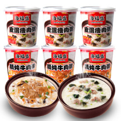 海福盛 皮蛋瘦肉粥+牛肉粥 37g*6杯装