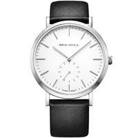 SeaGull 海鸥 ZERO 819.12.5112 男士自动机械 42mm 皮革 白色 圆形