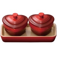 中亚Prime会员：Le Creuset 酷彩 迷你心形珐琅彩小碗 2个装