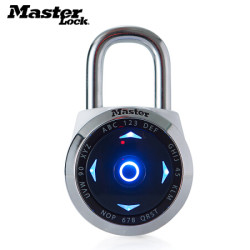 玛斯特(MasterLock)美国原产电子方向密码锁健身房保险柜防盗密码挂锁1500EXD 白色 *2件