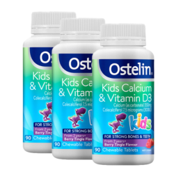Ostelin 儿童维生素D钙小恐龙钙嚼片 90粒*3瓶