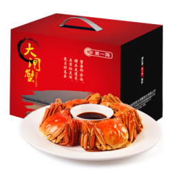 第一网 活蟹 现货大闸蟹 公3.7-4.0两/只 母2.7-3.0两/只 4对8只装