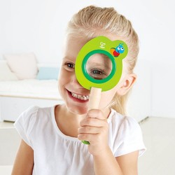 Hape毛毛虫放大镜绿色科学实验儿童益智玩具3岁以上培养兴趣爱好探索世界男孩女孩玩具