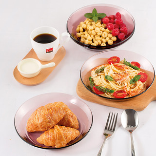 康宁餐具碗碟套装家用水果盘玻璃碗礼品盘子创意沙拉碗菜盘餐盘