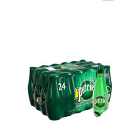 perrier 巴黎水 Perrier）天然气泡矿泉水（原味）塑料瓶装 500ml*24瓶/箱 进口饮用水 法国进口