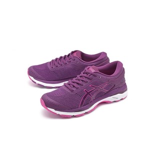 ASICS 亚瑟士 Gel-Kayano 24 女士跑鞋 T799N-3320 深紫红/粉红/白 36