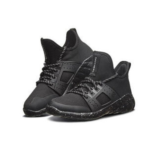 斯凯奇（Skechers）男童一脚套轻便休闲鞋 舒适网布透气防滑缓震运动鞋 97694L 黑色 30