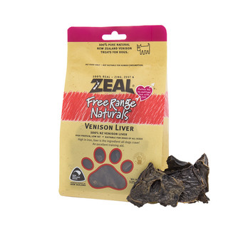 25日0点：ZEAL 犬用鹿肉类零食  风干鹿肝片 125g*4件