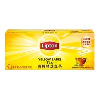 立顿（Lipton）黄牌精选红茶25包50g 茶叶 *2件