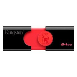 金士顿（Kingston）u盘32g64g128G USB3.1 DT106系统投标车载高速U盘优盘 黑红款 精英版 64G