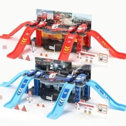 三特 火车轨道玩具车套装