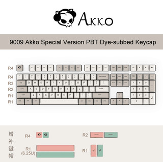 Akko 艾酷 富士山樱花热升华键帽 (108颗)