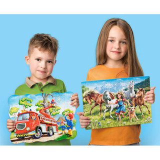 Castorland 巧思 06793 进口儿童拼图60片智力玩具 小动物聚会