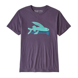PATAGONIA 巴塔哥尼亚Flying Fish 有机棉男式T恤飞鱼T恤圆领衫吸汗透气39145 PTPL-峻峭紫 M