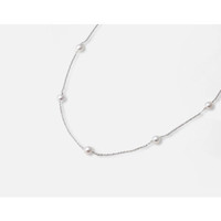 银联专享：Maria 8mm阿古屋珍珠长款S925银质项链 白色