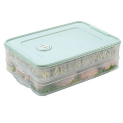 PP5材质冰箱保鲜防串味饺子盒2层1盖